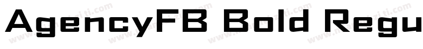 AgencyFB Bold Regular字体转换